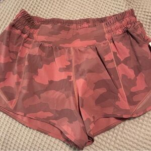 lululemon athletica Red Camo Athletic Shorts
